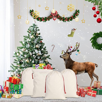 Vente en gros de grands sacs de Noël en toile, sacs de Noël durables avec cordon de serrage, 26,7" x 19,6"