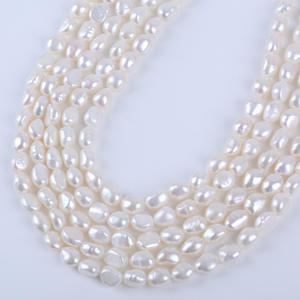 Collar de Perlas de Agua Dulce Casi Redondas de 9-10 mm AAAA, Semiterminadas, Venta al por Mayor Directa del Fabricante, Perlas Sueltas - Product Image 4