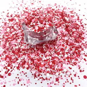 valentines day themed polyester glitter dots mix chunky glitter