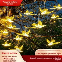 Luminaire suspendu LED en acrylique en forme de pigeon, étanche pour extérieur, design tendance croissant/lune, éclairage 12V