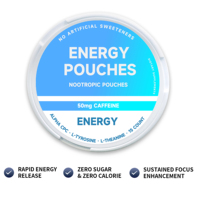 Emballages personnalisés de sachets énergétiques nootropiques Alpha GPC avec mélange de caféine pour la performance quotidienne