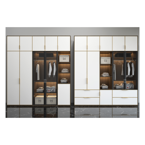 木製ワードローブクローゼットベッドルームキャビンMdf Almirah - Product Image 2