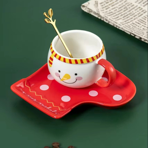 Tazas de Cerámica Navideñas con Forma de Muñeco de Nieve, Tazas de Café y Agua de Alta Gama - Product Image 4