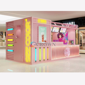 Shopping Mall Cookie <strong>Standall</strong> Cookie Bread Cabinet Cafe Kiosk Design bar Kiosk Coffee Bakery Snack Display Design OEM - Product Image 3