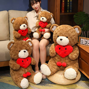 All'ingrosso carino Love Bear peluche animali di peluche decorazione per la casa di san valentino regalo di peluche con cuore bambola - Product Image 3