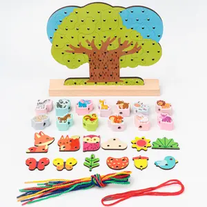 Yeni öğretim anaokulu DIY ahşap Montessori malzemeleri bebek erken öğrenme eğitim oyuncaklar öğretim yardımcıları manuel