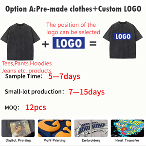 2025 estate nuovo prodotto da <span class=keywords><strong>uomo</strong></span> retrò Casual Casual oversize <span class=keywords><strong>Basic</strong></span> lavato pesante lavato stagionato a maniche corte levigato a maniche corte - Product Image 2