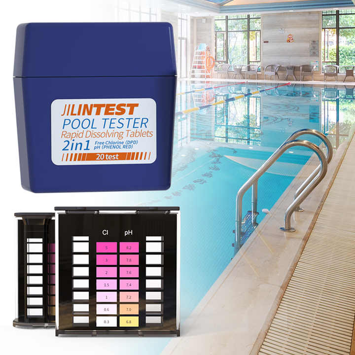 Multi-Purpose Pool Test Strips & Tablets 2in1 Kit - Chlorine/Bromine/pH ...