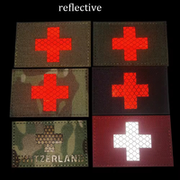 Patchs réfléchissants en tissu de nylon haute visibilité avec pour accessoires de sécurité extérieurs découpés au laser velcro pour chapeau PVC Chenille