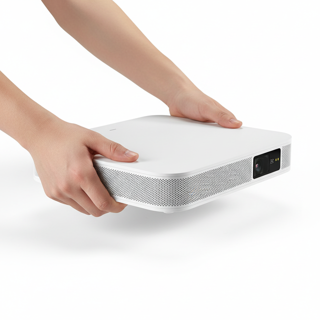 Ultra Compact 4K Mini Pocket Projector Auto Focus USB-C Rechargeable Portable Android 13 Laser Outdoor 5000 Short Throw Built-In