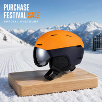 Casque de ski et snowboard professionnel 2-en-1 avec visière anti-buée, verre UV400, certifié CE/EN1077, ventilation réglable, léger, hiver