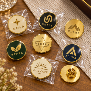 Custom Mini Metal Lapel <b>Pin</b> Badge 20mm Round Enamel Logo Brooch Corporate Gift Souvenir OEM ODM - Product Image 1