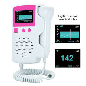 Monitor detak jantung Doppler janin portabel, Level medis dapat diisi ulang dengan dua metode mendengarkan - Product Image 2