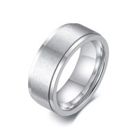 Bague rotative en acier titane pour homme, anti-stress, tendance, bague de couple, accessoire de bijoux tendance transfrontalier