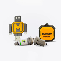 Clé USB 3D personnalisée en PVC, formes multiples, robot, boîte à outils, clé USB en silicone, logo personnalisé, promotion industrielle