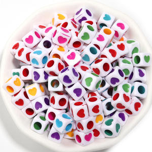 Tapis d'égouttement de couleur de perles d'amour carrées conçues à la mode pour la fabrication de bijoux faits à la main en plastique acrylique et matériaux Lucite - Product Image 2