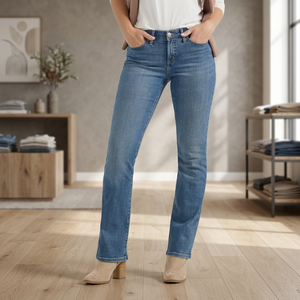 Jeans Bootcut Ultra Confort pour Femmes, Taille Ultra Haute, Denim Extensible Respirant avec Motif Imprimé Flex Motion Light Wash - Product Image 3