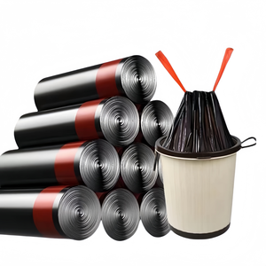 OEM tùy chỉnh HDPE LDPE nhựa vệ sinh xử lý dây kéo túi rác trên cuộn 19x21 túi rác để sử dụng nhà - Product Image 2