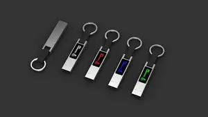 Popüler güzel Metal USB Flash sürücü ile Led Logo düz USB bellek çubuğu 3.0
