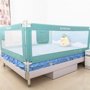 Barrière <span class=keywords><strong>de</strong></span> <span class=keywords><strong>lit</strong></span> bébé anti-chute réglable en hauteur, pliable, en acier inoxydable pour chambre et salon - Product Image 1