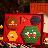 Kreative Überraschung einzigartige Weihnachts baum Form Advents kalender Schokolade bevorzugen Kuchen Keks Geschenkset Papier Box Tasche Set Weihnachten
