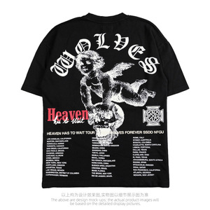 เสื้อยืด DS <span class=keywords><strong>Wolf</strong></span> Head สไตล์อเมริกัน แนวสตรีทแวร์ ฟิตเนส น้ำหนัก 240 กรัม ไซส์ใหญ่ ผ้าฝ้ายแท้ คอกลม แขนสั้น ลายหัวกะโหลก - Product Image 5