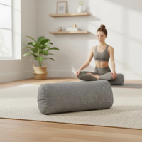 Coussin de méditation rectangulaire OEM pour yoga réparateur et Pilates, rembourré de balles de sarrasin