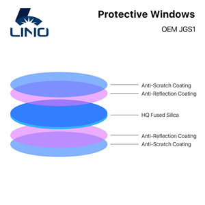 Lino LN095 ống kính bảo vệ laser D30 * 5 10KW thạch anh quang hợp nhất silica1064nm cho đầu cắt laser raytools/precitec/wsx - Product Image 6