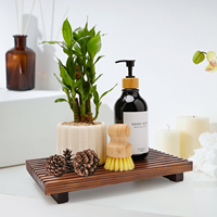 Fabricant de plateaux décoratifs en bois sur mesure, plateau de bar en bois 45 cm x 6 cm pour salle de bain, plateau d'accessoires en bois