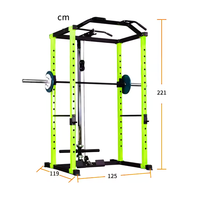 Rack à demi-squat moderne pour salle de sport commerciale, machine de musculation pliable avec plaques de poids, tube en acier Q235, pile de poids de 120 kg