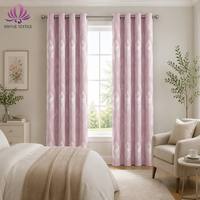 Rideaux en polyester jacquard de luxe, élégants, à motif floral tissé, avec œillets, plusieurs couleurs, pour la décoration de la maison, des hôtels et des villas