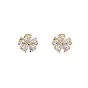 LT-ED193 Nouveauté 2026 Boucles d'oreilles clous fleur en argent 925, style simple et raffiné, luxe fin et tendance avec un design de niche léger - Product Image 5