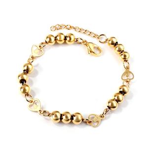 Pulseras Personalizables con Forma de Corazón, Resistentes al Agua, con Perlas y Circonitas, Joyería para Mujer, Pulseras de Acero Inoxidable Chapadas en Oro de 18K - Product Image 5