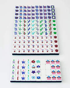 Set Mahjong Americano all'Ingrosso con Design a Strisce Zebrate a 4 Strati per Natale, Compleanno, Gioco in Famiglia Oh My God - Product Image 4