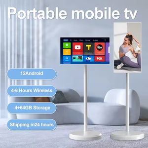 تلفزيون محمول لاسلكي بوصة شاشة أندرويد Iptv شاشة تعمل باللمس تلفزيون ذكي تلفزيون ذكي قابل لإعادة الشحن مع كاميرا عالية الدقة