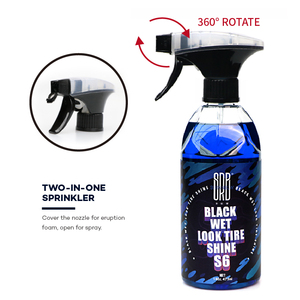S6 Surainbow Gel de pneu à base d'huile à haute brillance pour habillage de pneu revêtement de brillance de pneu <span class=keywords><strong>cire</strong></span> de pulvérisation d'aspect humide noir - Product Image 6