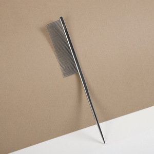 <b>Pet</b> Tail Comb Stainless Steel High Density Grooming Tool For Dogs And Cats - Product Image 1