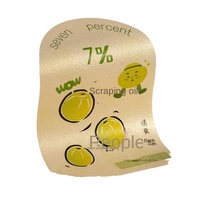 Étiquette de scellage personnalisée en papier kraft synthétique, papier cuivre, transparent, double face, acrylique, pour aliments, fruits, thé au lait