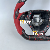 Volant en fibre de carbone forgé compatible avec Chevrolet Corvette C7 ZR1 Z06 2014-2019 avec LED