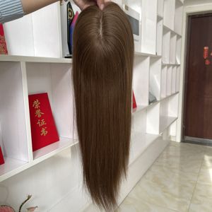 Marrón # Extensiones de Cabello Humano Virgen Europeo Natural, Invisibles, Base de Seda 6.5X7, con Clip, Alineación de Cutículas, Listas para Enviar - Product Image 3