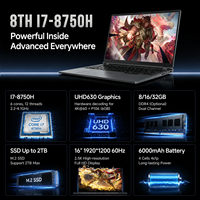 Notebook da Gaming Grigio 16 Pollici I7 8750H DDR4 Espandibile SSD 512GB Connessione Grafica Diretta Computer Portatile