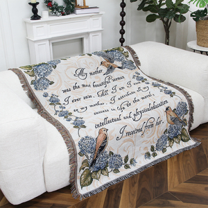 Jacquard geweven deken - vier seizoenen, draagbaar, aanpasbaar ontwerp voor thuis, kamperen & buitengebruik - Product Image 3