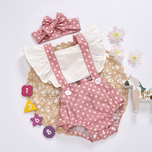 Conjunto de Dos Piezas para Bebé Recién Nacido, Correa para la Cabeza y Body, Venta Caliente 2021 - Product Image 1