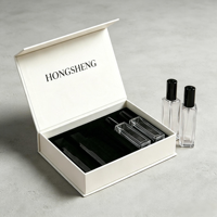 Ensemble de flacons de parfum cosmétique personnalisés, emballage en boîte-cadeau rigide magnétique, boîte d'emballage scellée par aimant pour huile essentielle