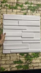 Trắng kim cương Shape 3D PVC Panel tường 50*50cm Panel tường Sticker cho tường trang trí - Product Image 5