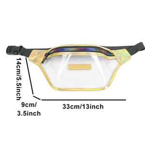 Sac de taille transparent pour femmes, sac banane transparent, sac à ceinture réglable, sac à bandoulière en PVC, sac de poitrine, sac de rangement décontracté pour voyage et extérieur - Product Image 6