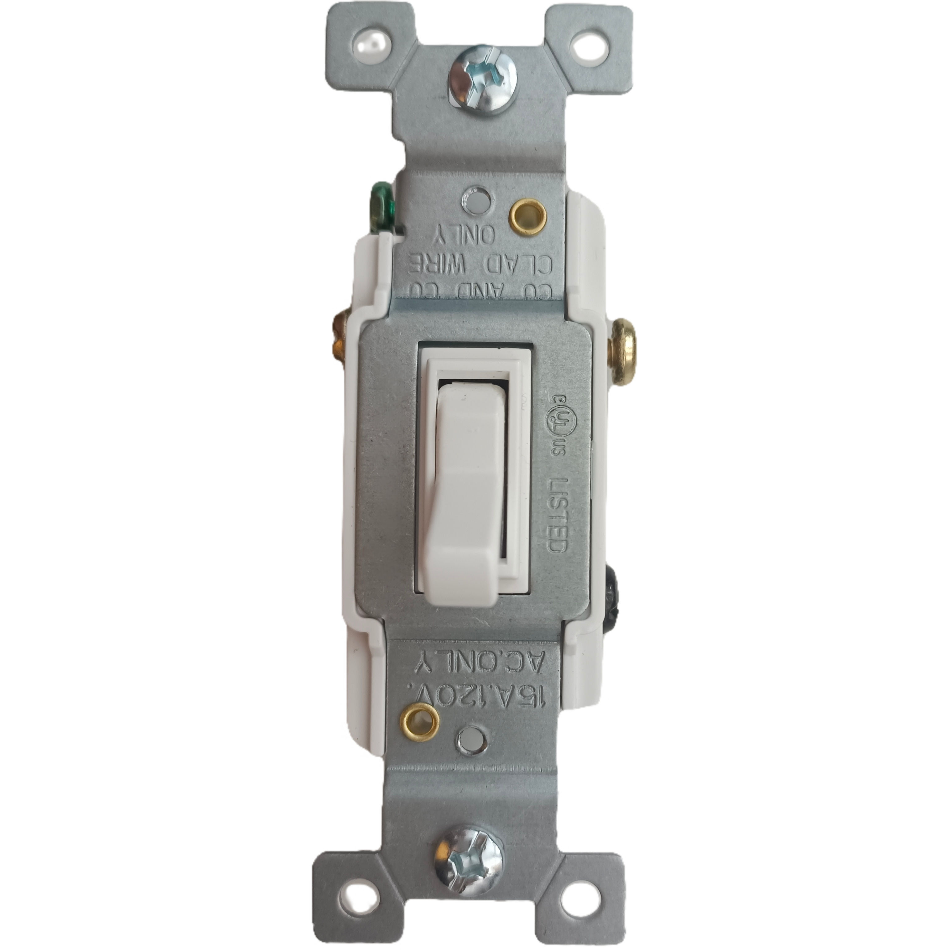 Toggle Switches General Purpose AC Three Way 15A 120/277V AC Back and Side Wired Push Switch