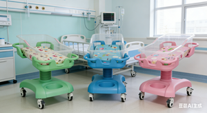 Hochey เตียงทางการแพทย์สำหรับทารกแรกเกิดในโรงพยาบาลพร้อมโครงสร้างที่มั่นคงสำหรับหอผู้ป่วยคลอดบุตร - Product Image 6