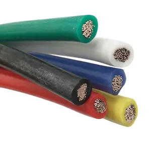 Grosir kawat karet silikon suhu tinggi 10 12 14 16 18 20 22 24 26 28 30 awg kawat dan kabel silikon kabel