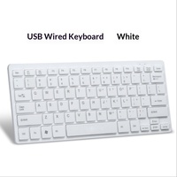 Keyboard USB Berkabel Metalik 78-Tombol Matte Backlit Model Cokelat untuk Laptop, Mendukung Dropshipping